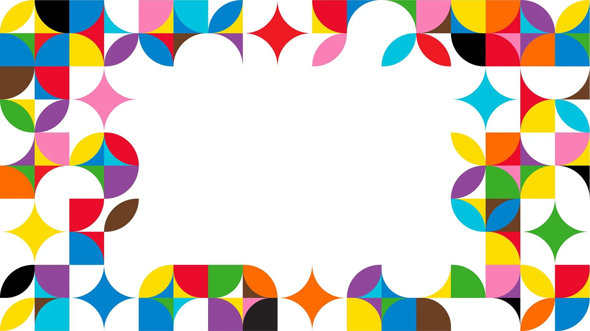 Colorful rainbow-inspired geometric pattern